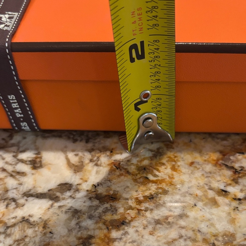 Hermès Orange Gift Box with Brown Ribbon - Women Accessories Scarves & Wraps - Picture 4 of 6